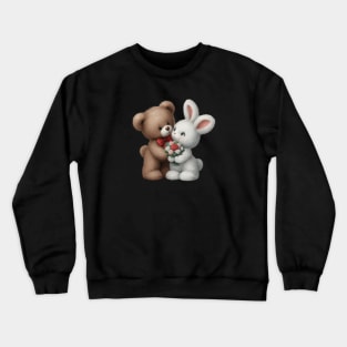 Love Bunny and Snuggle Bear Crewneck Sweatshirt